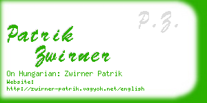 patrik zwirner business card